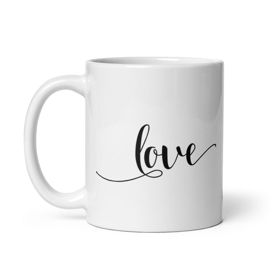 Love White Glossy Mug