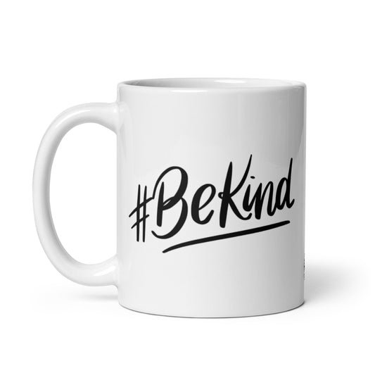 Be Kind White Glossy Mug