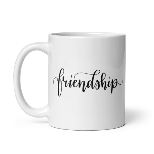 Friendship White Glossy Mug