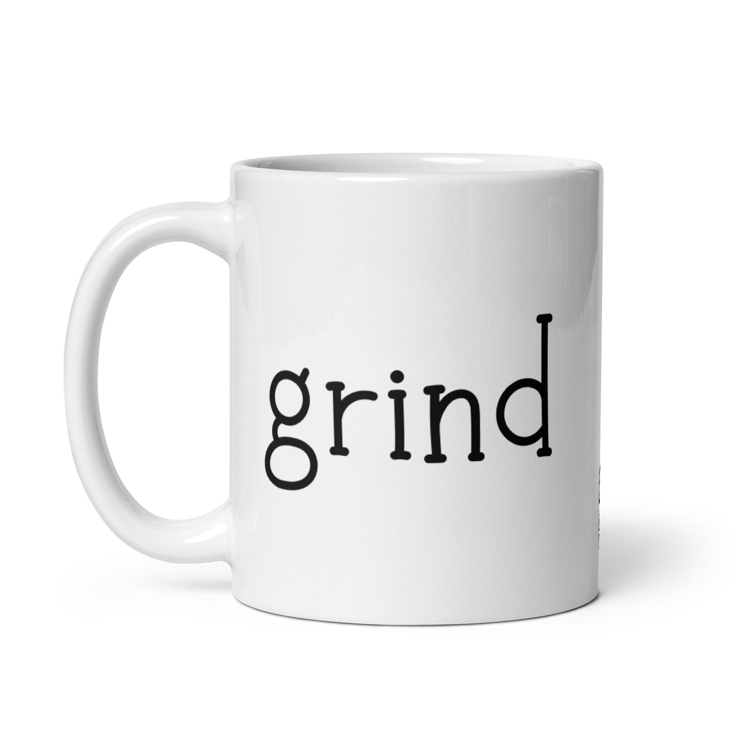 Grind White Glossy Mug