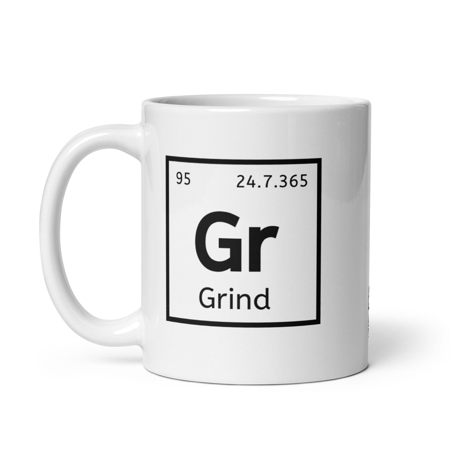 Grind Periodic Element White Glossy Mug