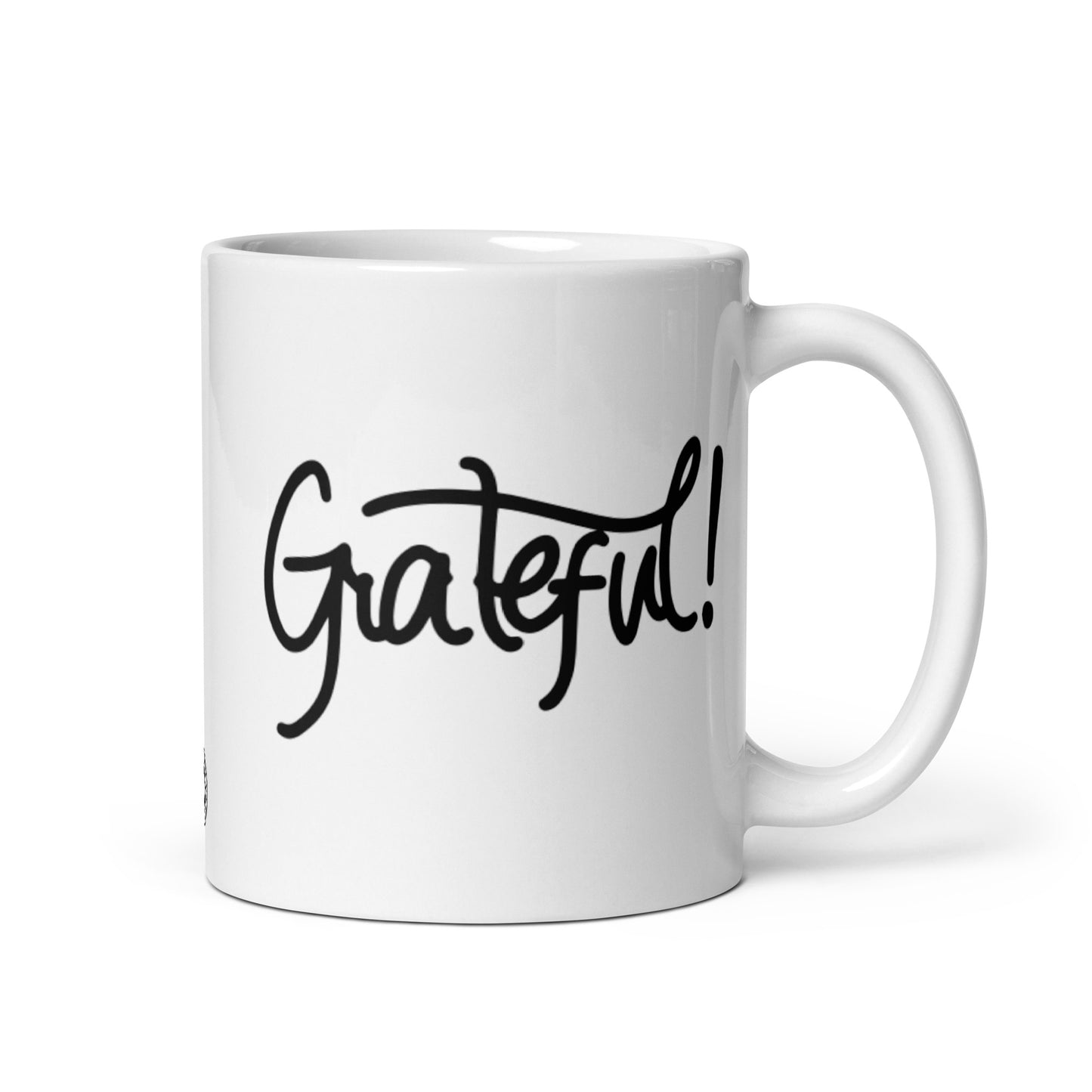 Grateful White Glossy Mug