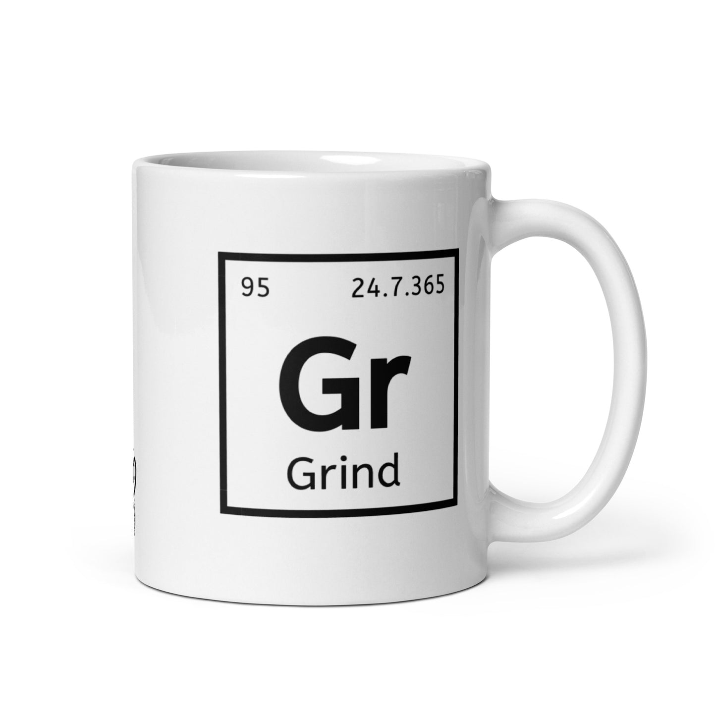 Grind Periodic Element White Glossy Mug