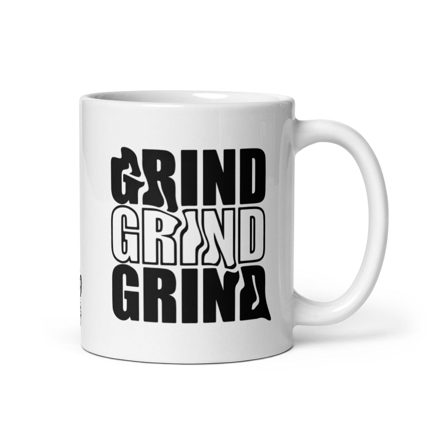 Grind Grind Grind White Glossy Mug