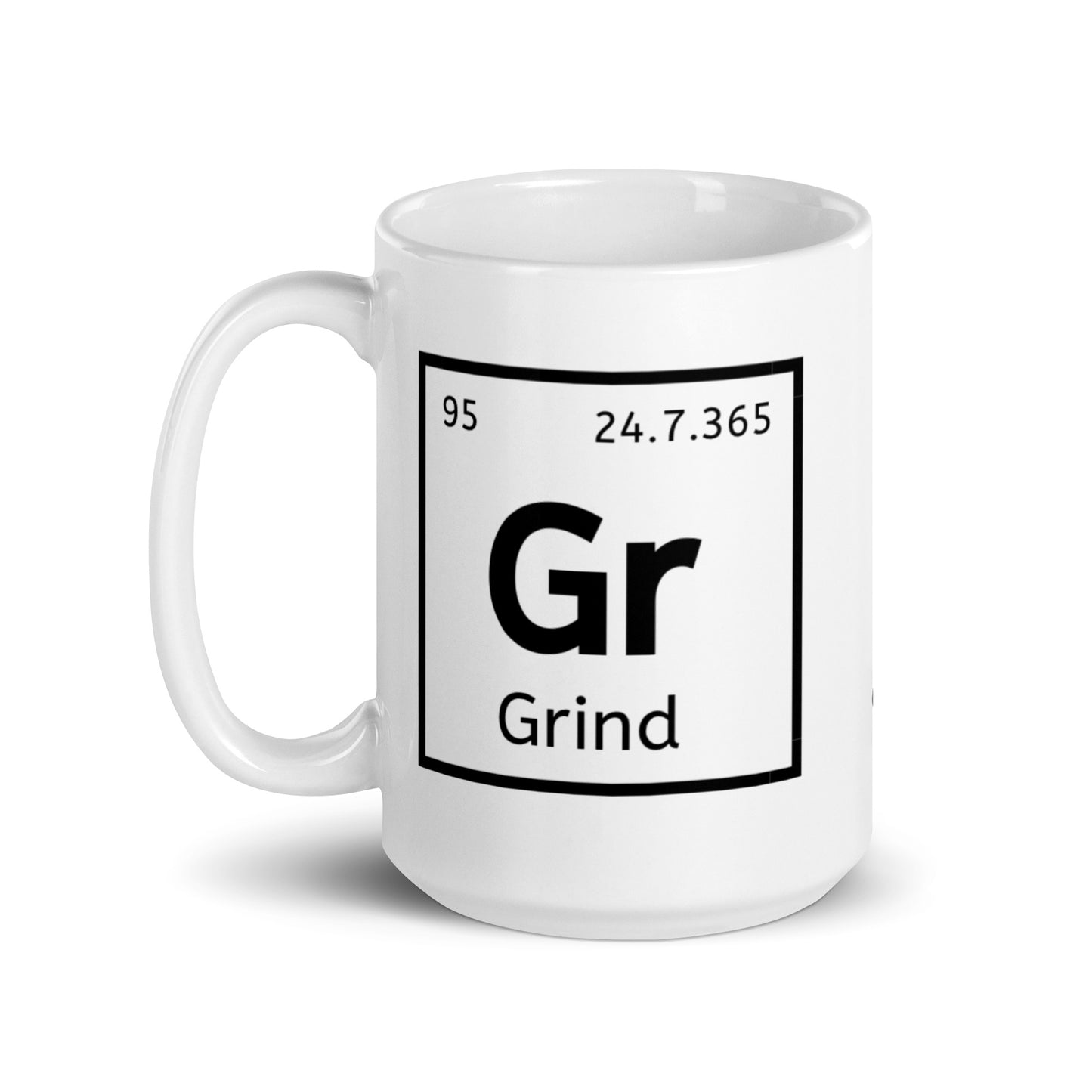 Grind Periodic Element White Glossy Mug