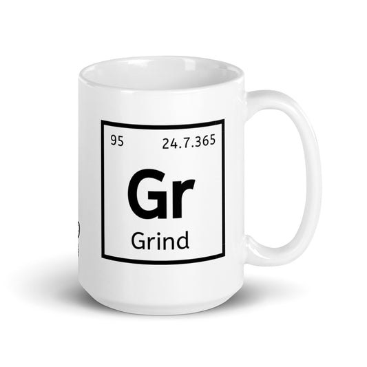 Grind Periodic Element White Glossy Mug