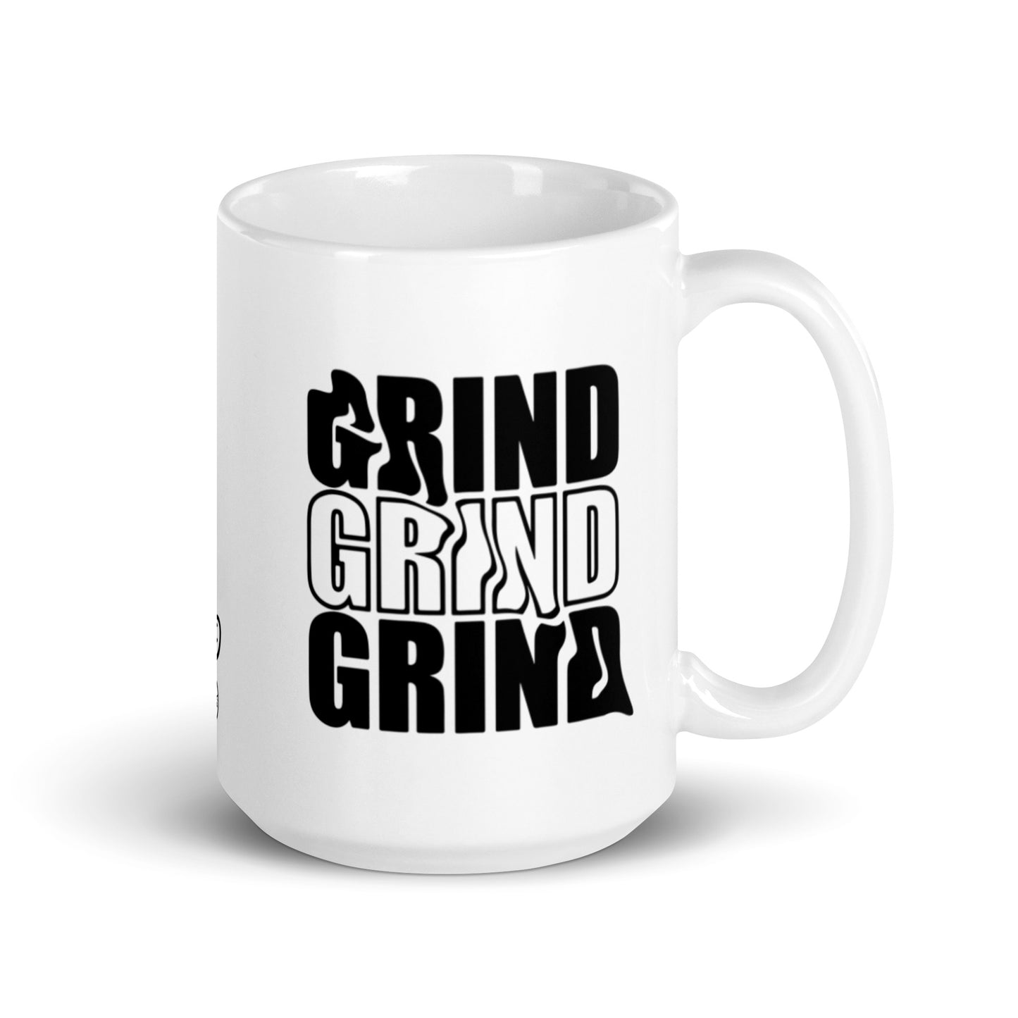 Grind Grind Grind White Glossy Mug