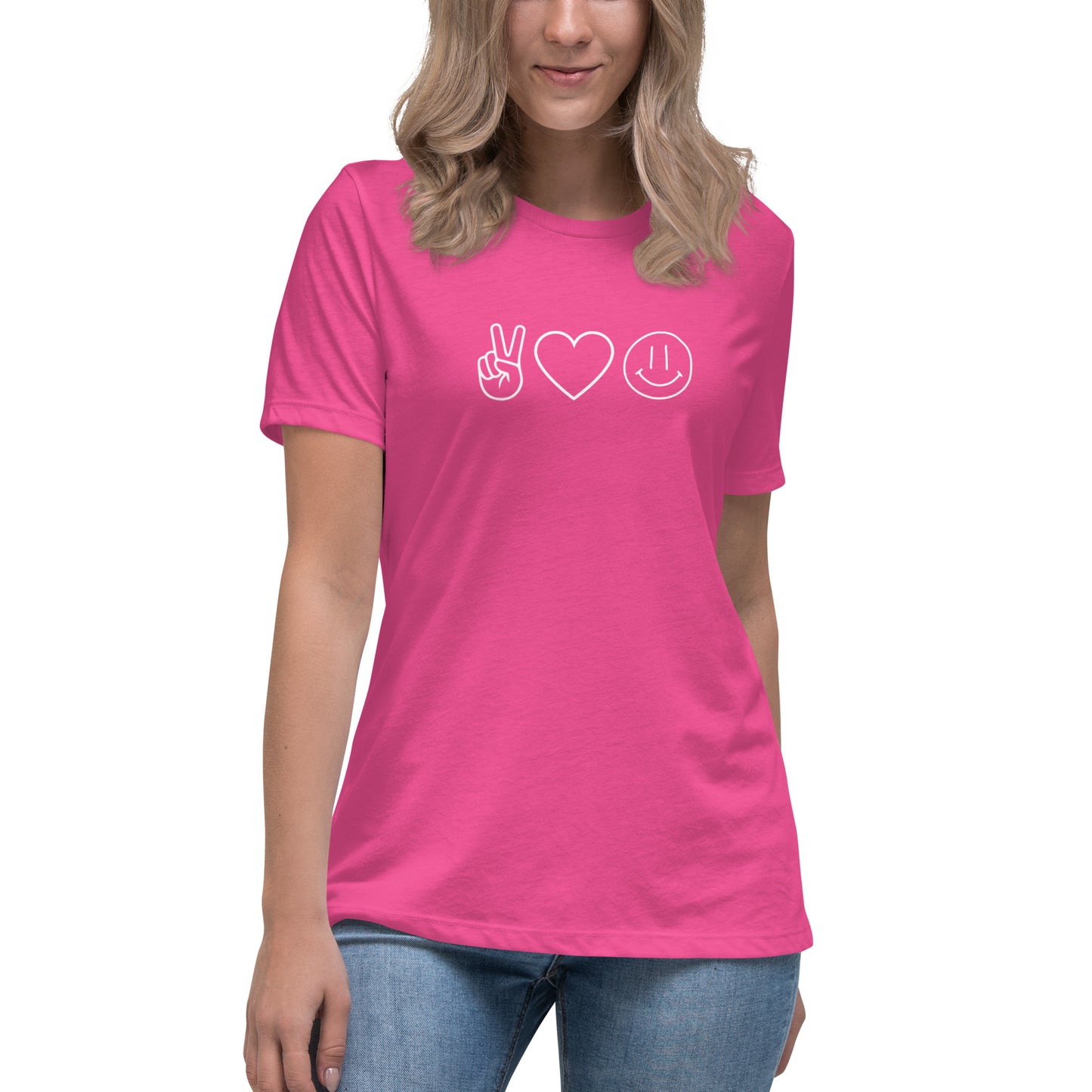 Peace Love Happiness Women's Relaxed T-Shirt