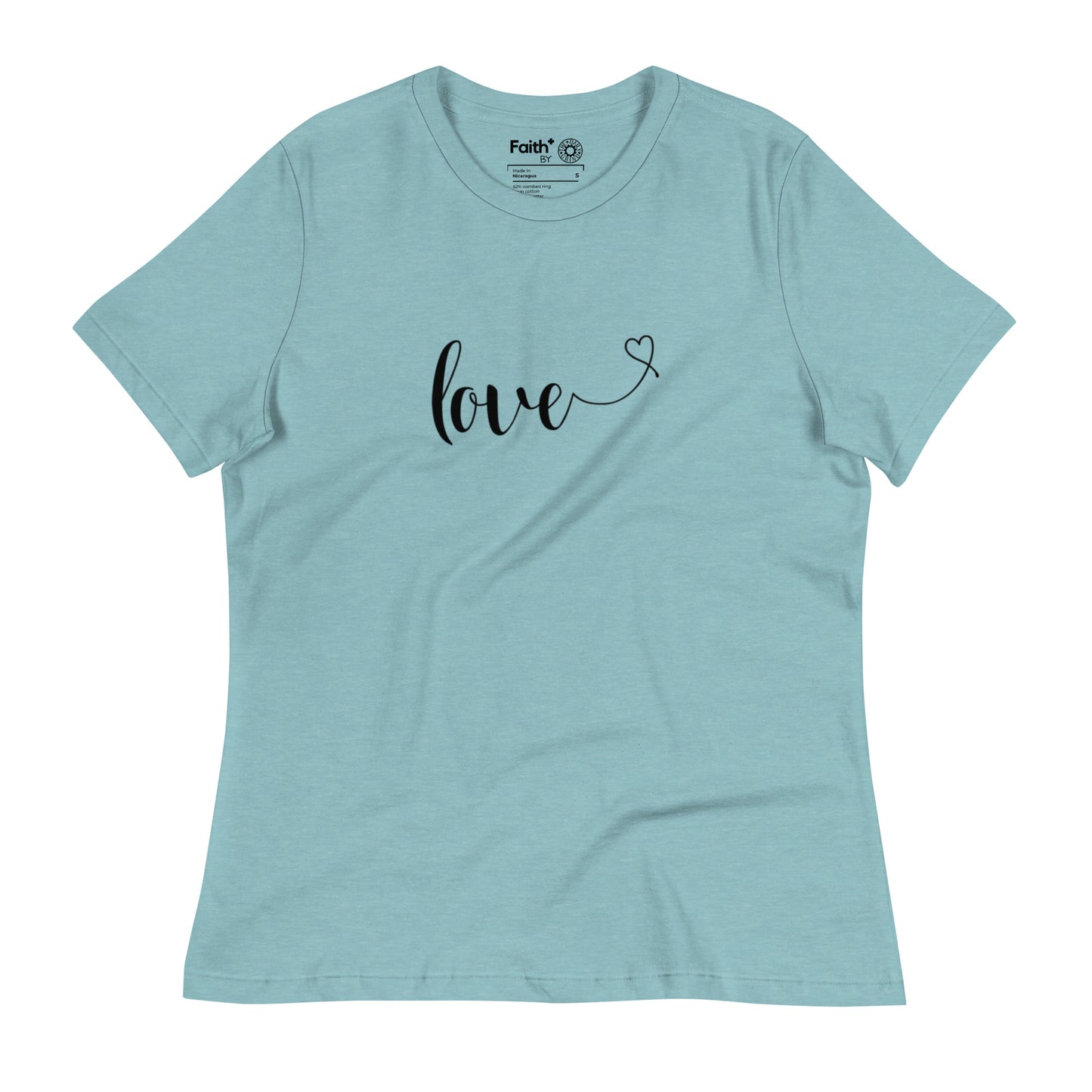 Love (heart) (black) Women's Relaxed T-Shirt