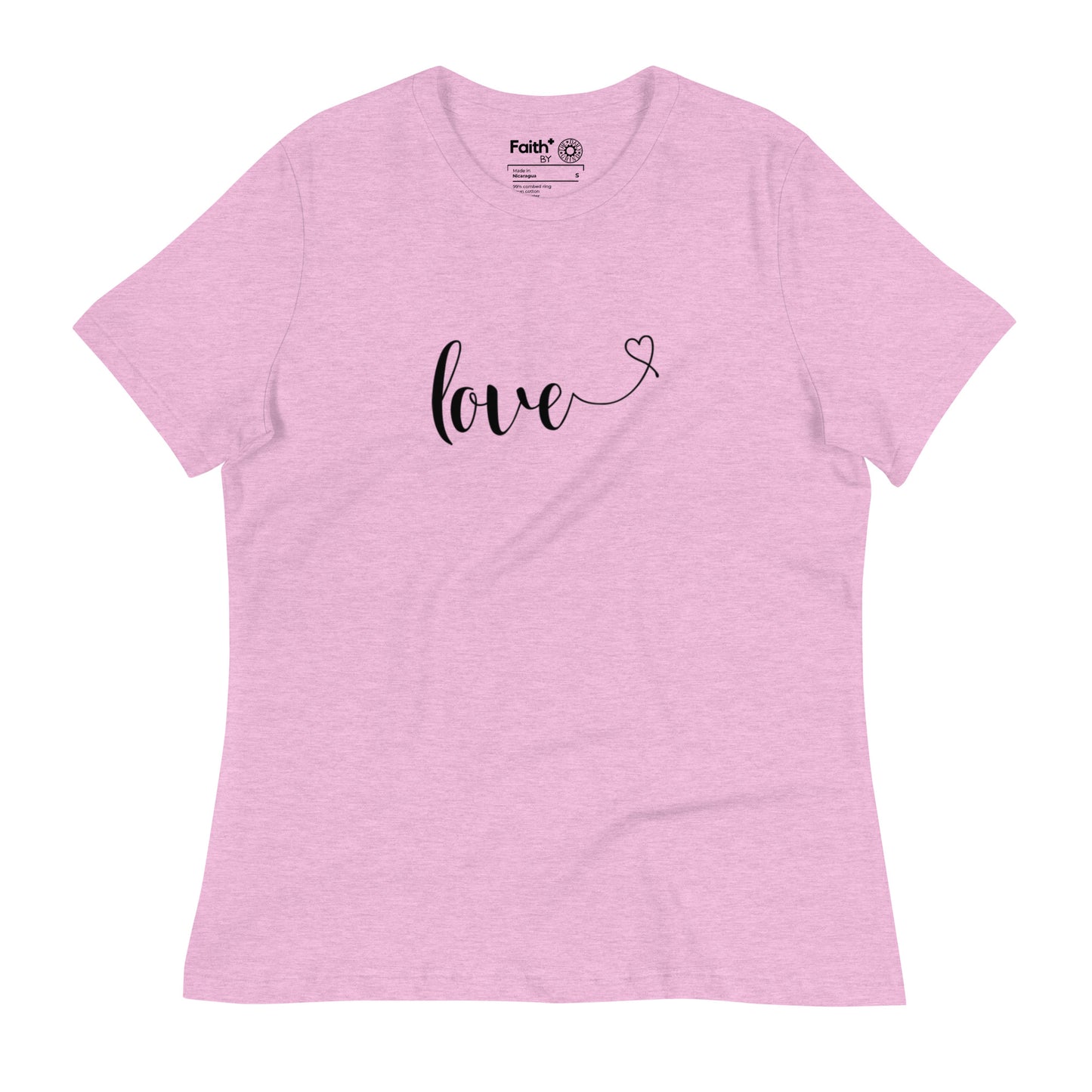 Love (heart) (black) Women's Relaxed T-Shirt