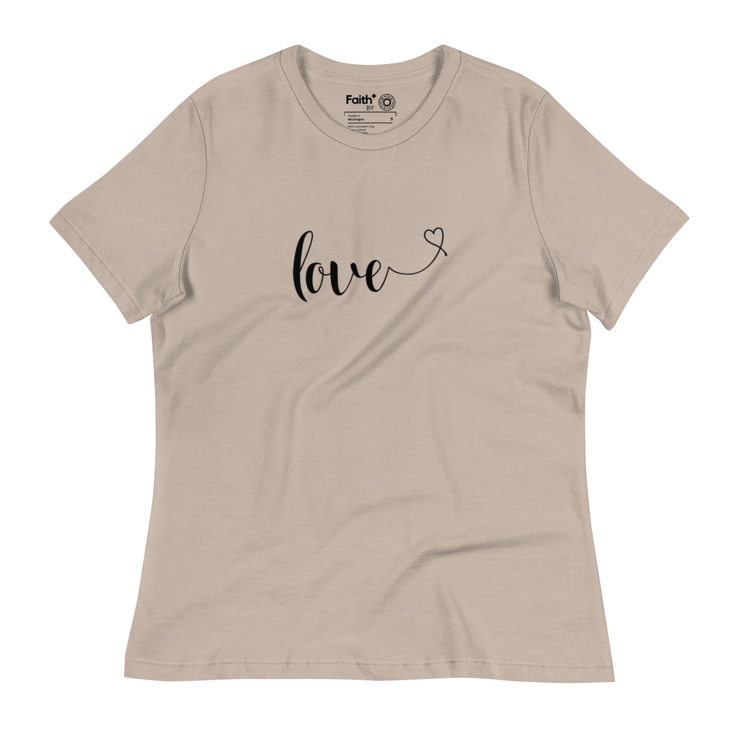 Love (heart) (black) Women's Relaxed T-Shirt