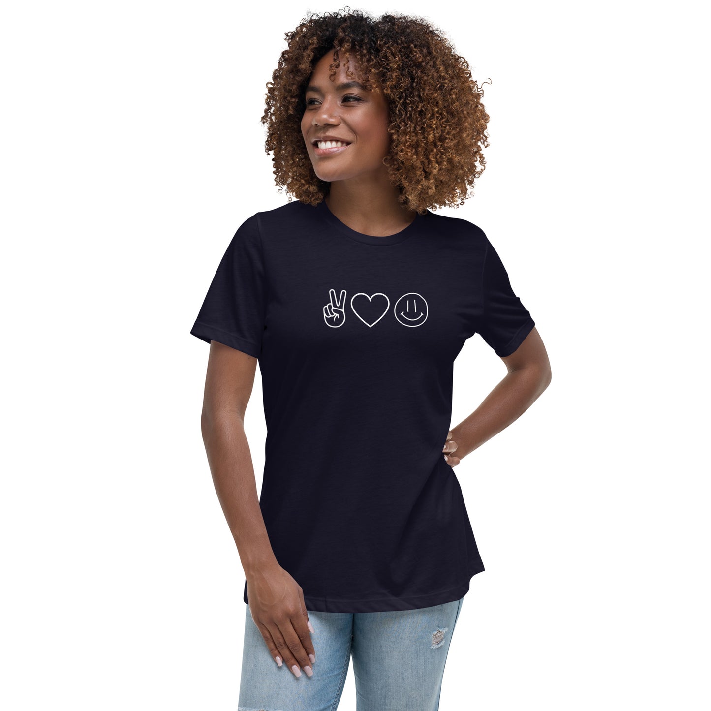 Peace Love Happiness Women's Relaxed T-Shirt