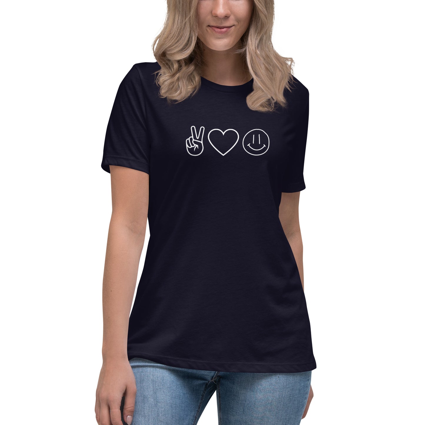 Peace Love Happiness Women's Relaxed T-Shirt