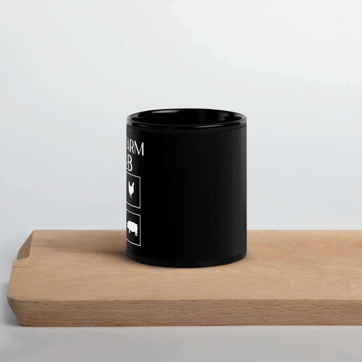 The Farm Club Black Glossy Mug