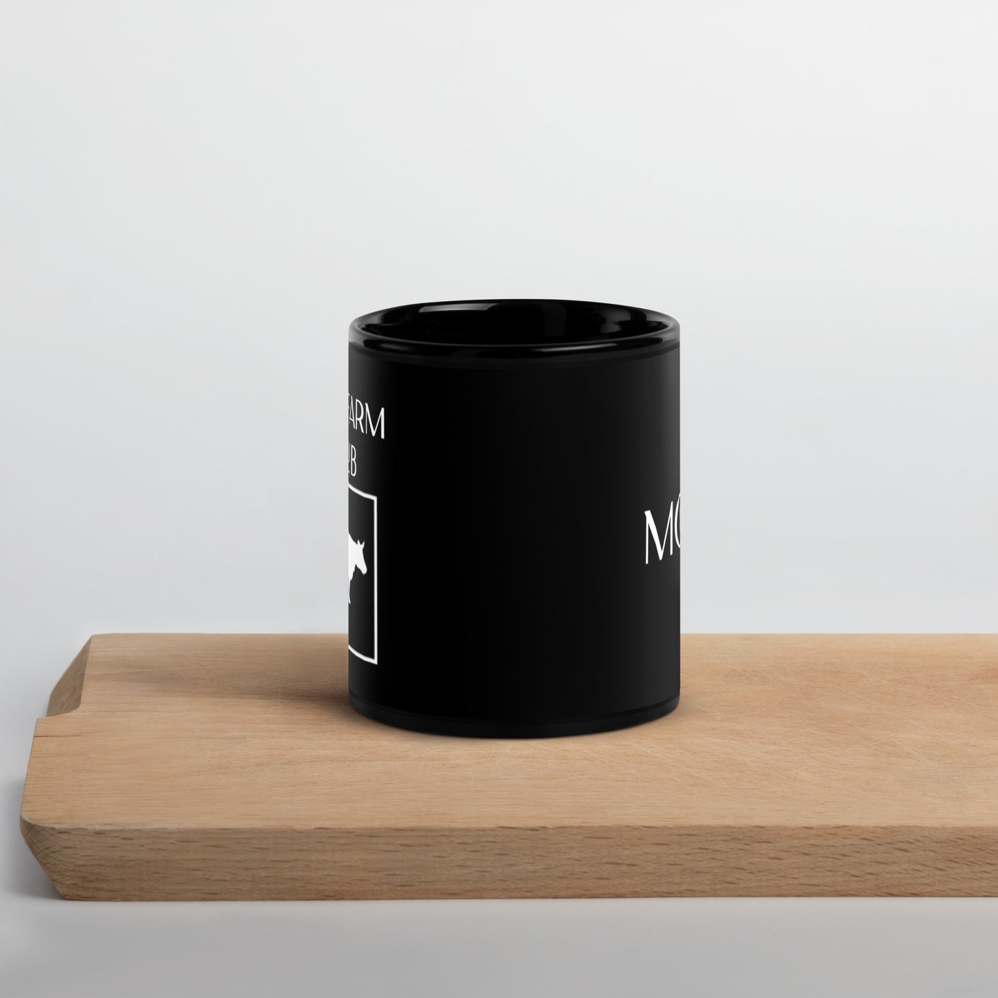 The Farm Club Cow Black Glossy Mug