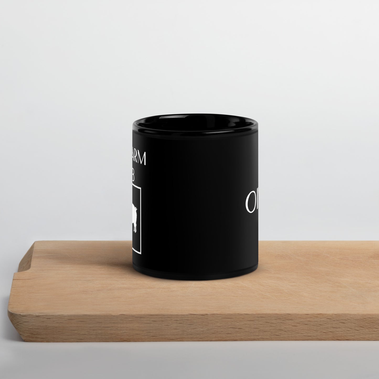 The Farm Club Pig Black Glossy Mug