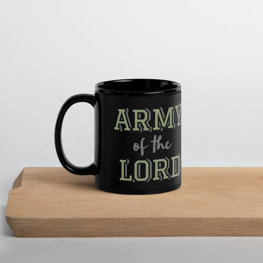 Army of the Lord Black Glossy Mug