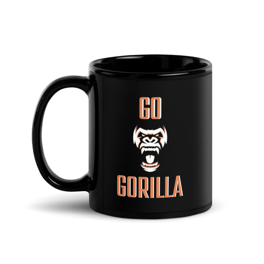 Go Gorilla Black Glossy Mug