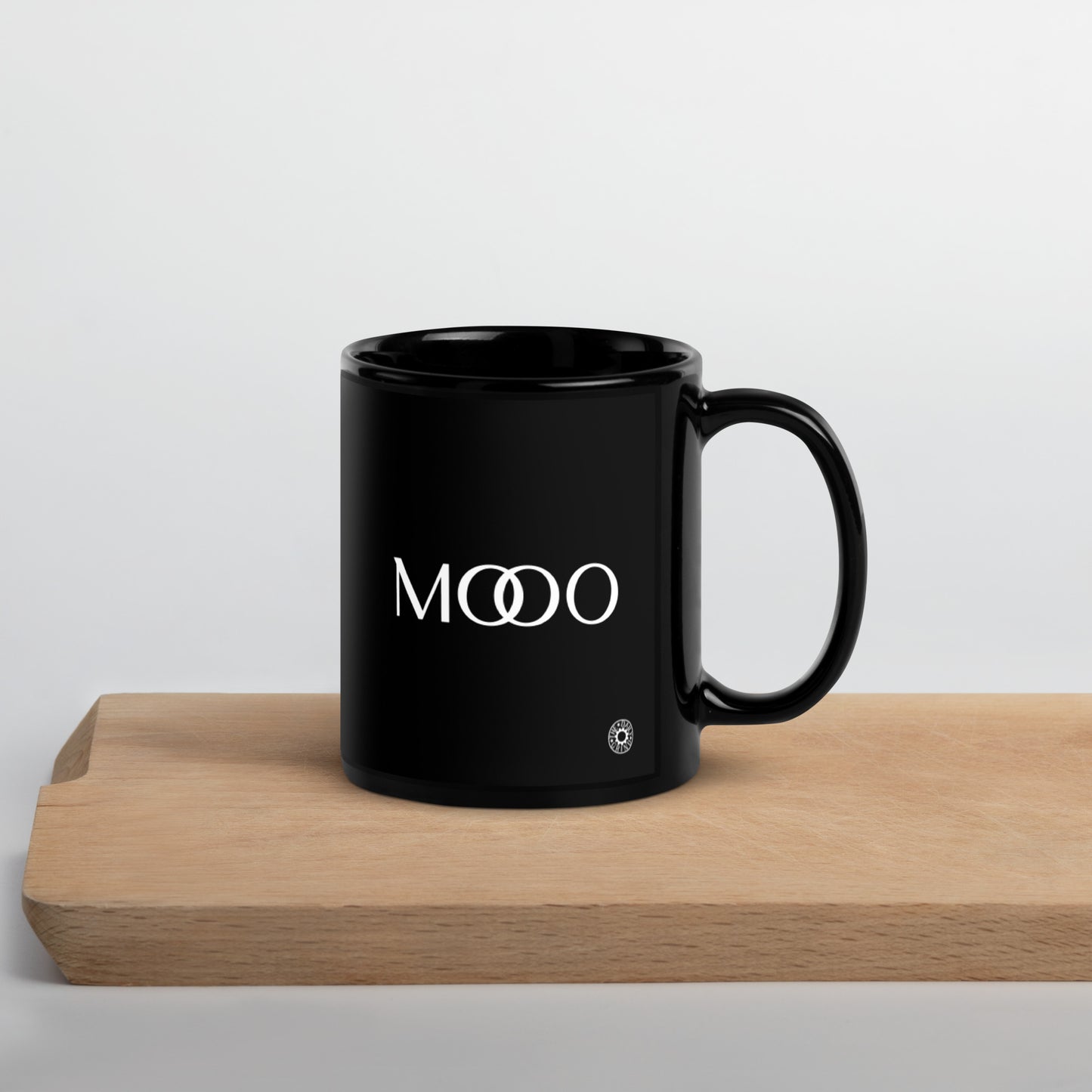 The Farm Club Cow Black Glossy Mug