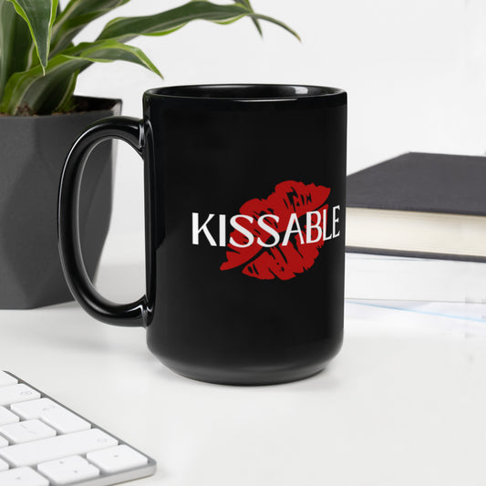 Kissable Black Glossy Mug