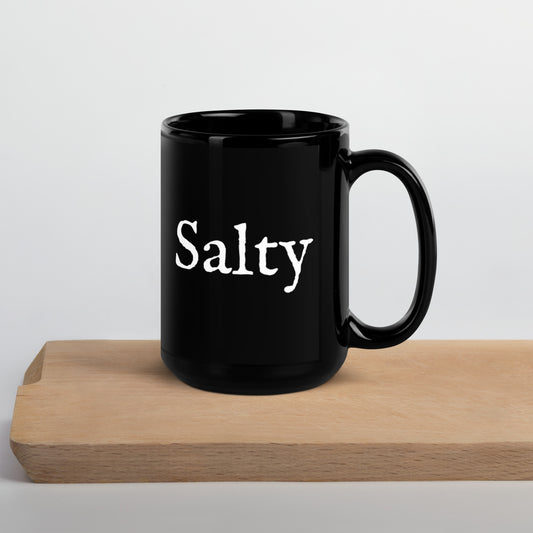 Salty Black Glossy Mug