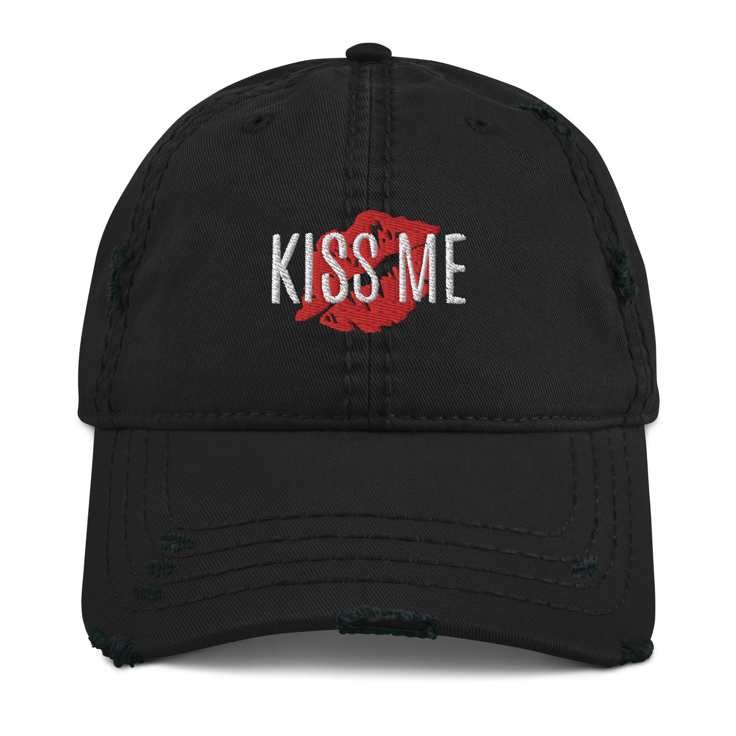 Kiss Me Distressed Dad Hat