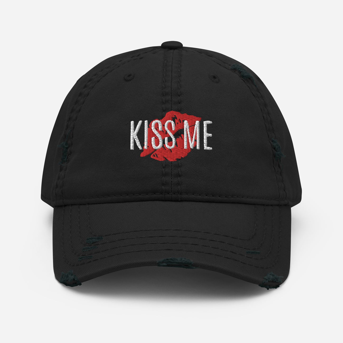 Kiss Me Distressed Dad Hat