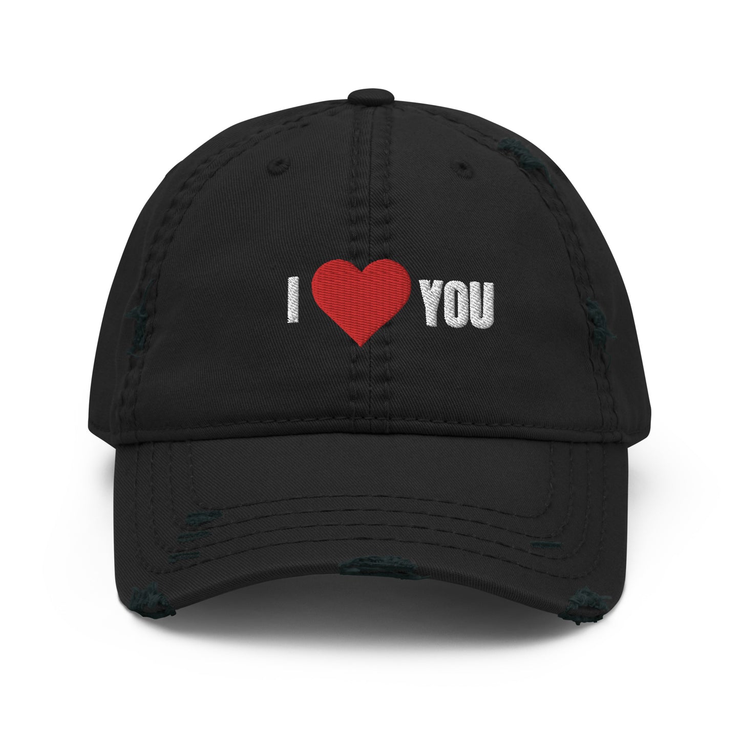 I Love You Distressed Dad Hat