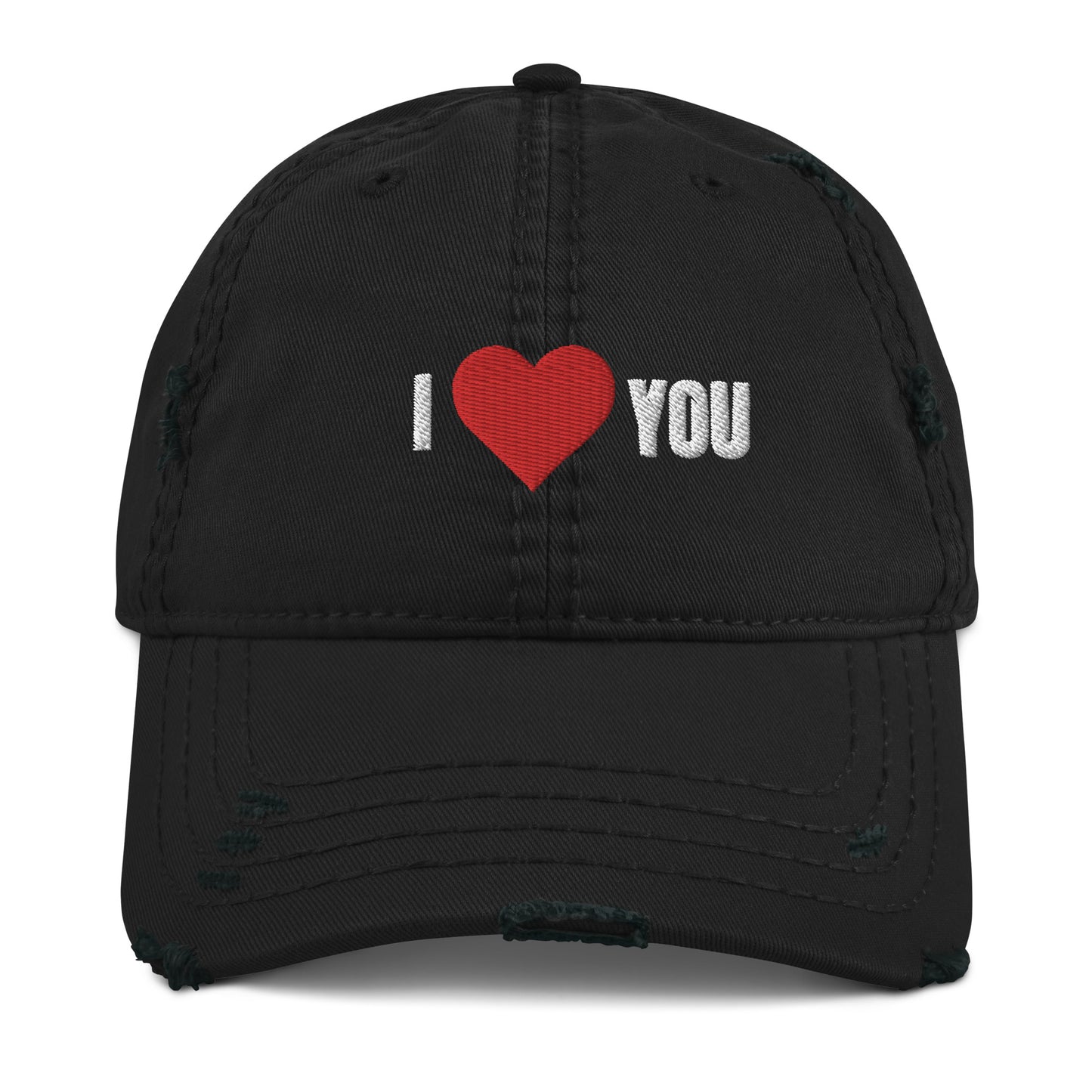 I Love You Distressed Dad Hat