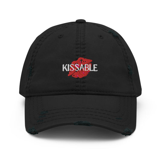 Kissable Distressed Dad Hat