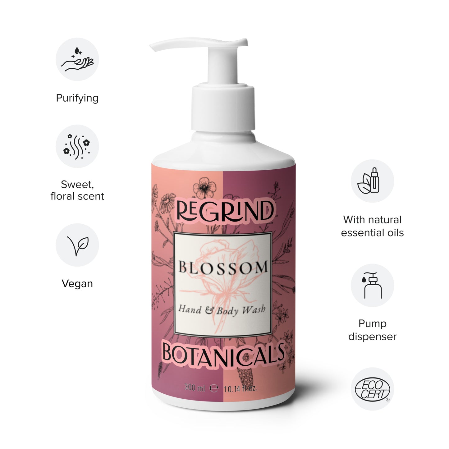 ReGrind Floral Blossom Hand &Body Wash