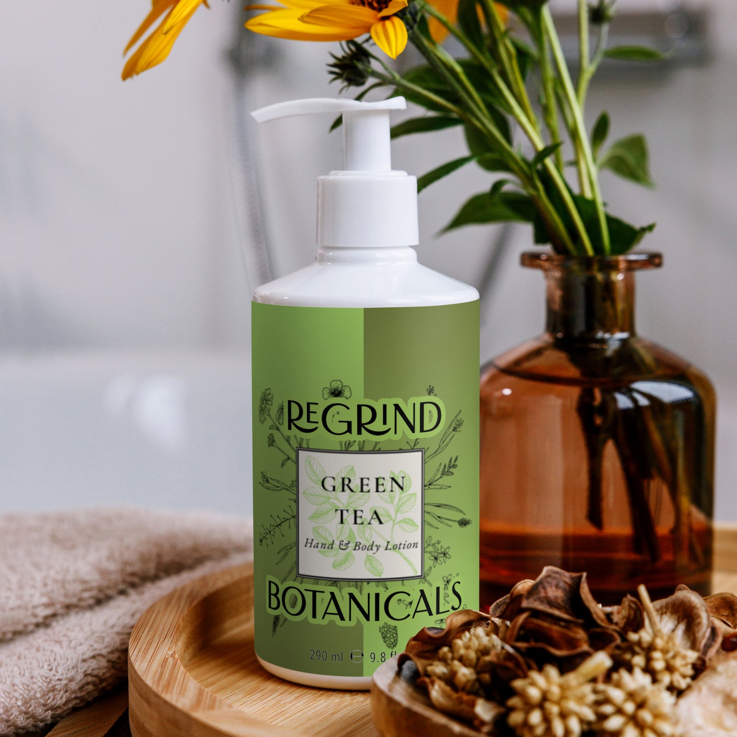 ReGrind Refreshing Green Tea Hand & Body Lotion