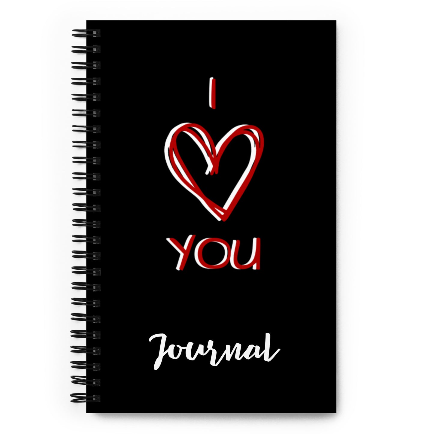 I Love You Scribble Spiral Notebook