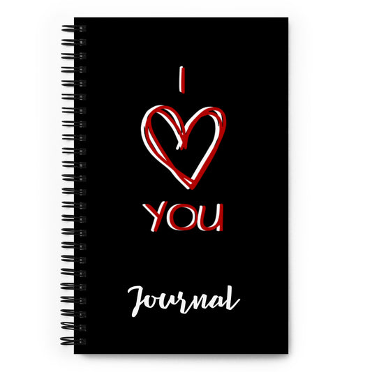 I Love You Scribble Spiral Notebook