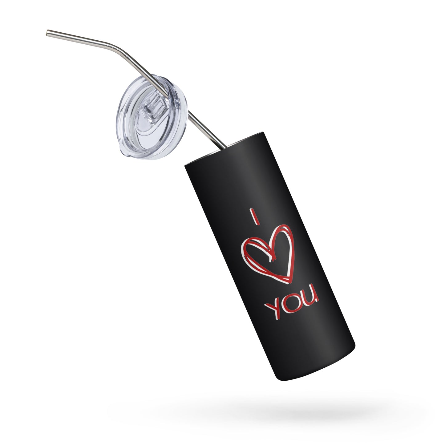 I Love You Scribble Stainless Steel Tumbler