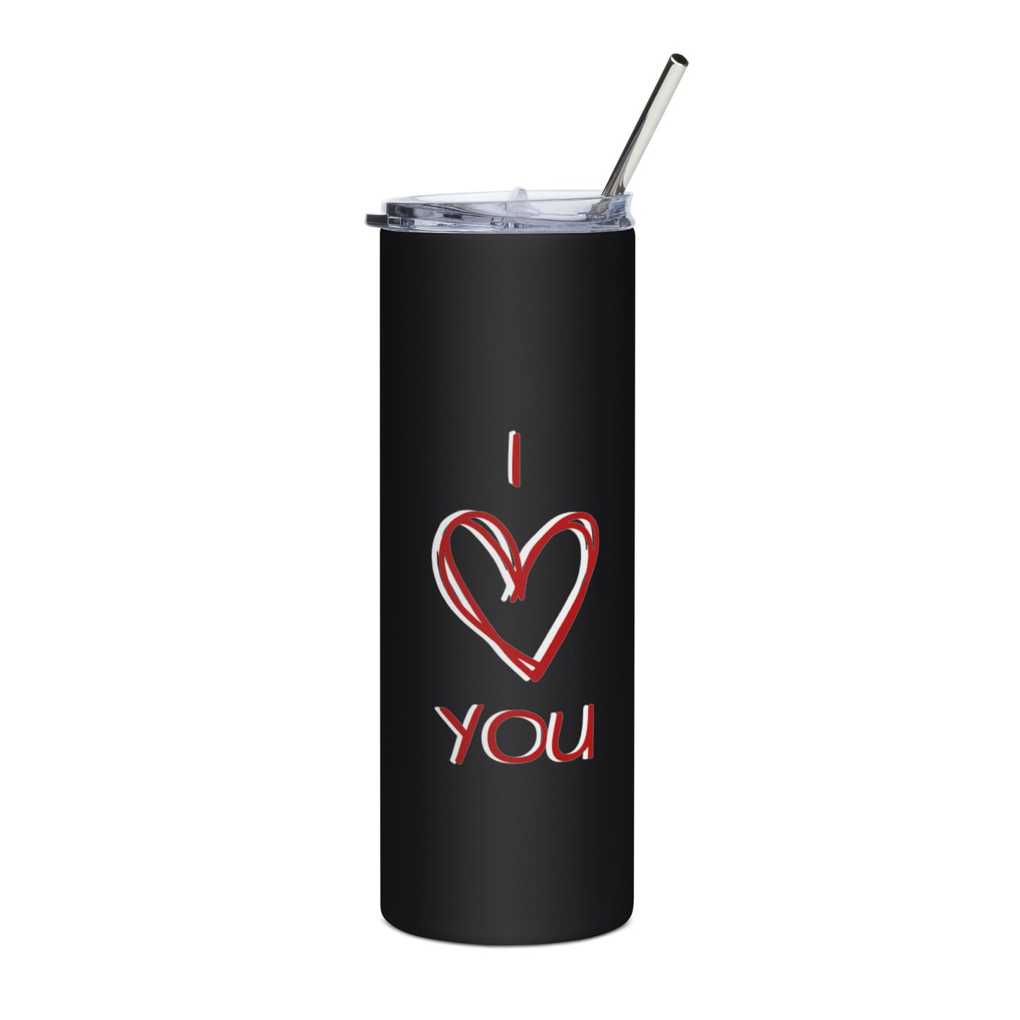 I Love You Scribble Stainless Steel Tumbler