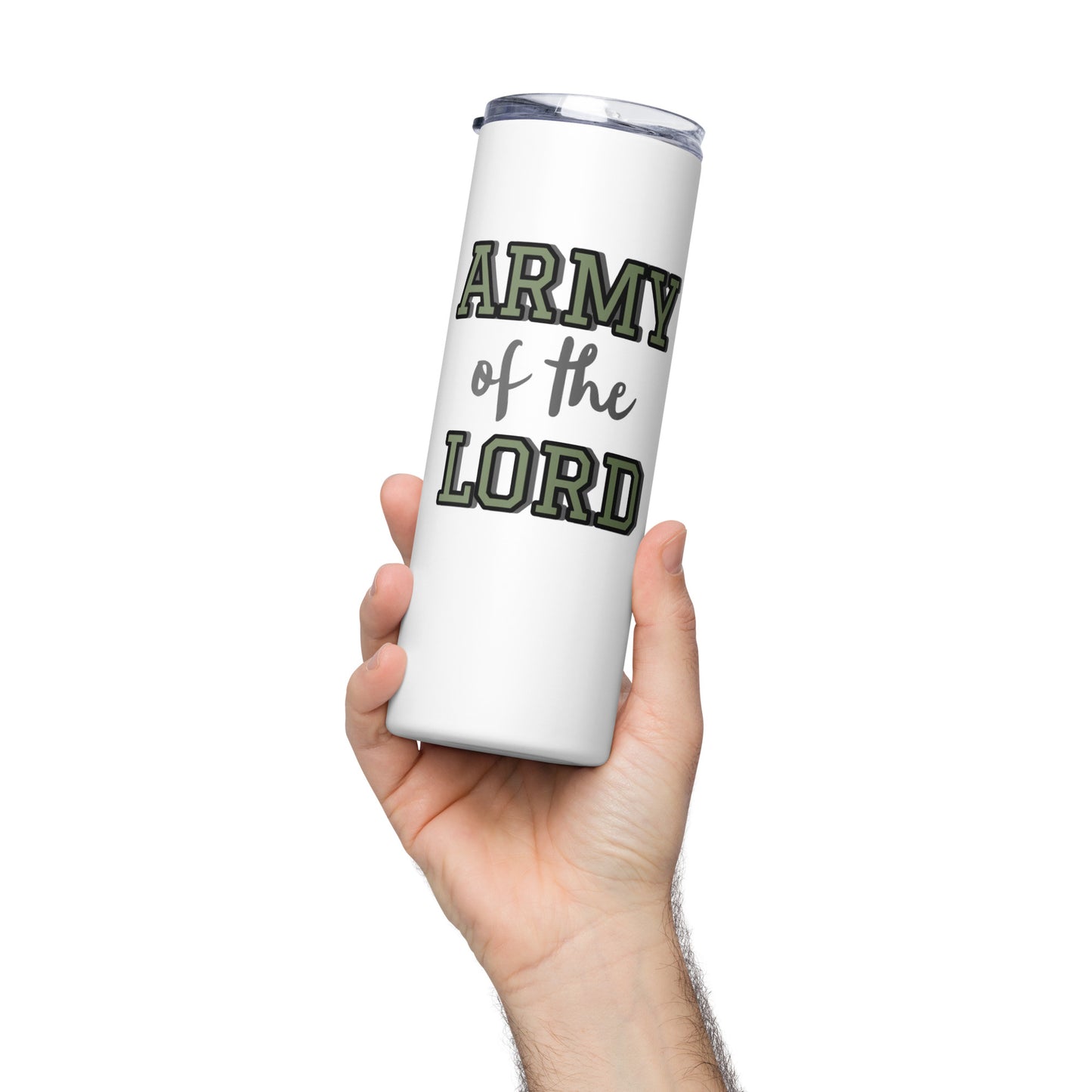 Army of the Lord White Stainless Steel Tumbler