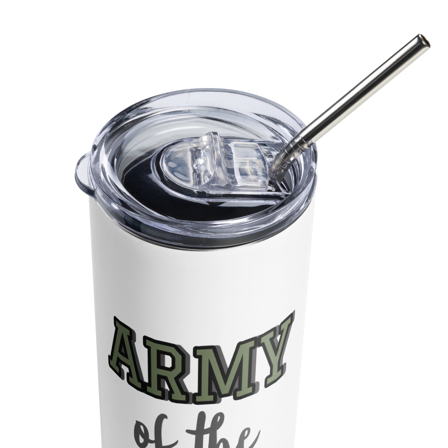 Army of the Lord White Stainless Steel Tumbler