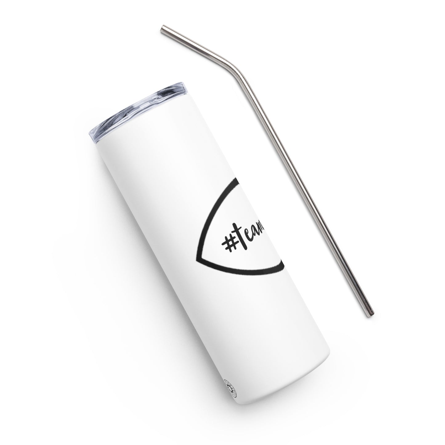 White #teamJesus Fish Stainless Steel Tumbler