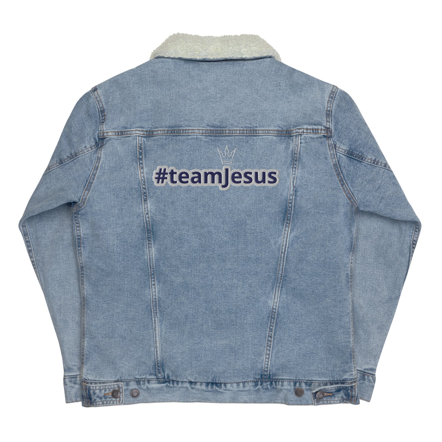 Team Jesus Denim Sherpa Jacket