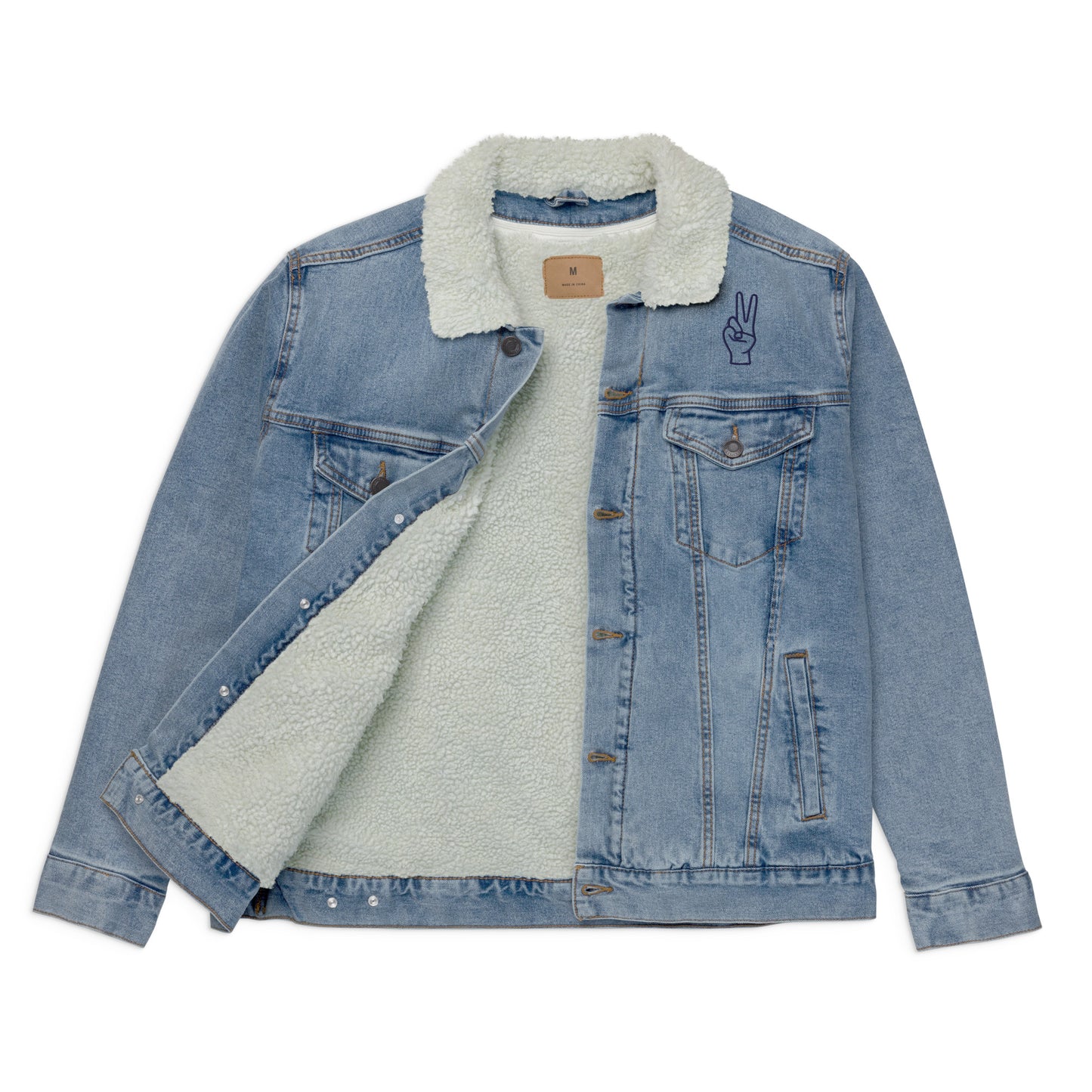 Team Jesus Denim Sherpa Jacket