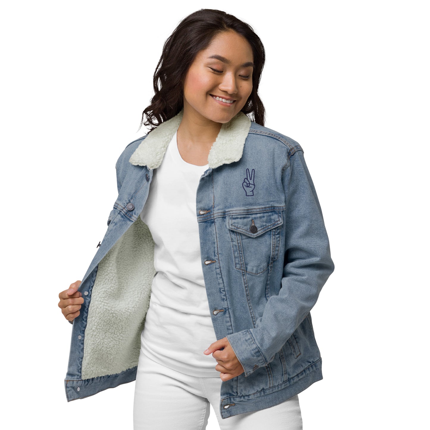 Team Jesus Denim Sherpa Jacket