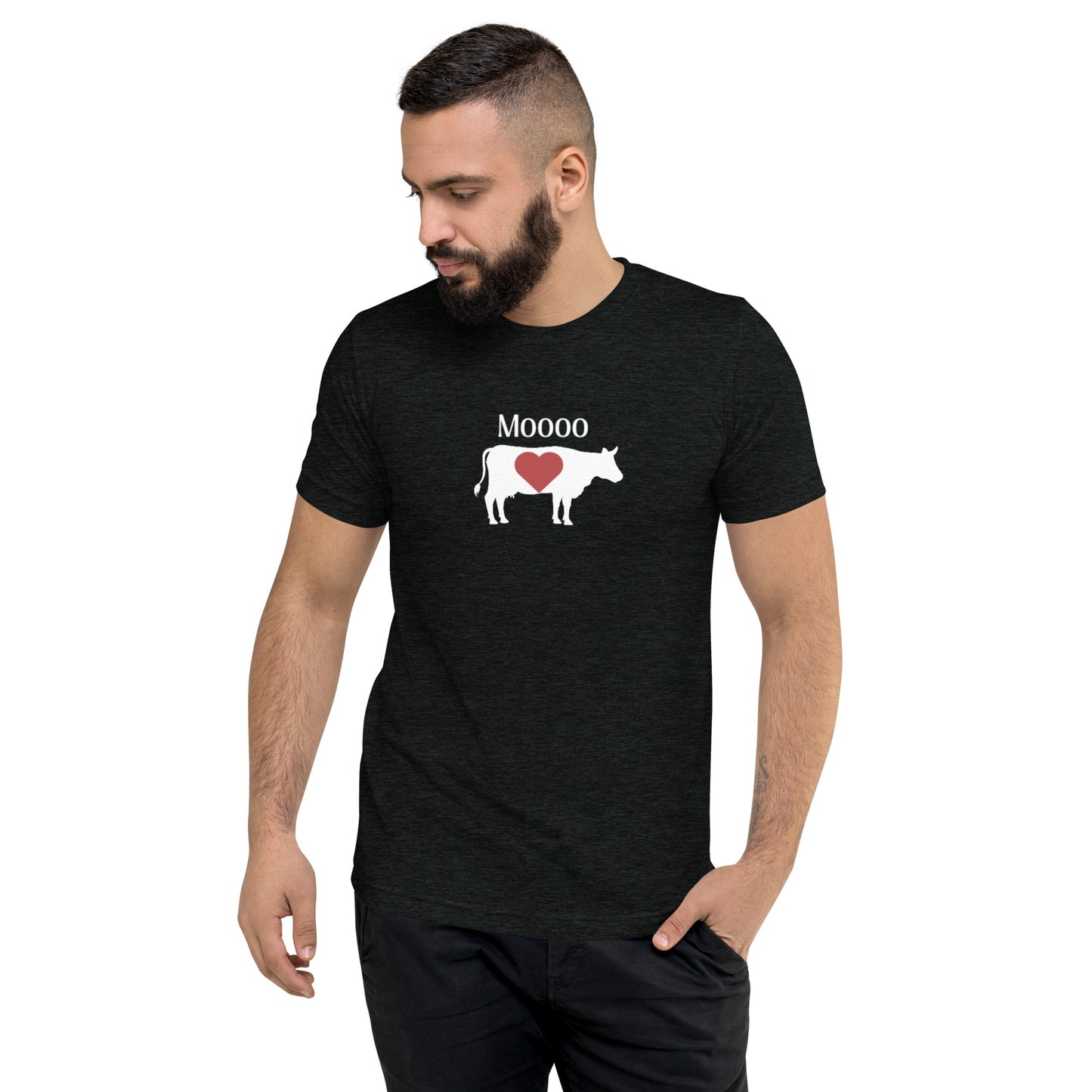 Mooo Cow Heart Short Sleeve T-Shirt