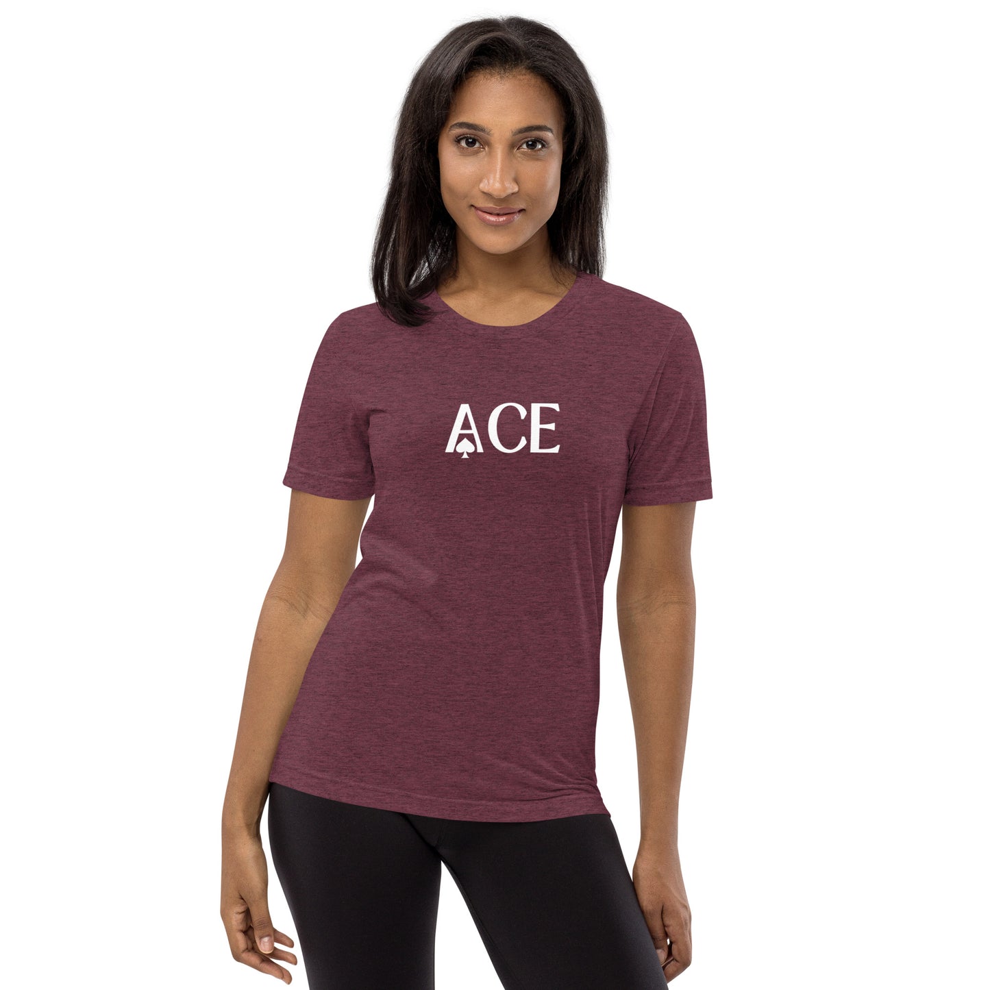 Ace with Small Spade Short Sleeve T-Shirt