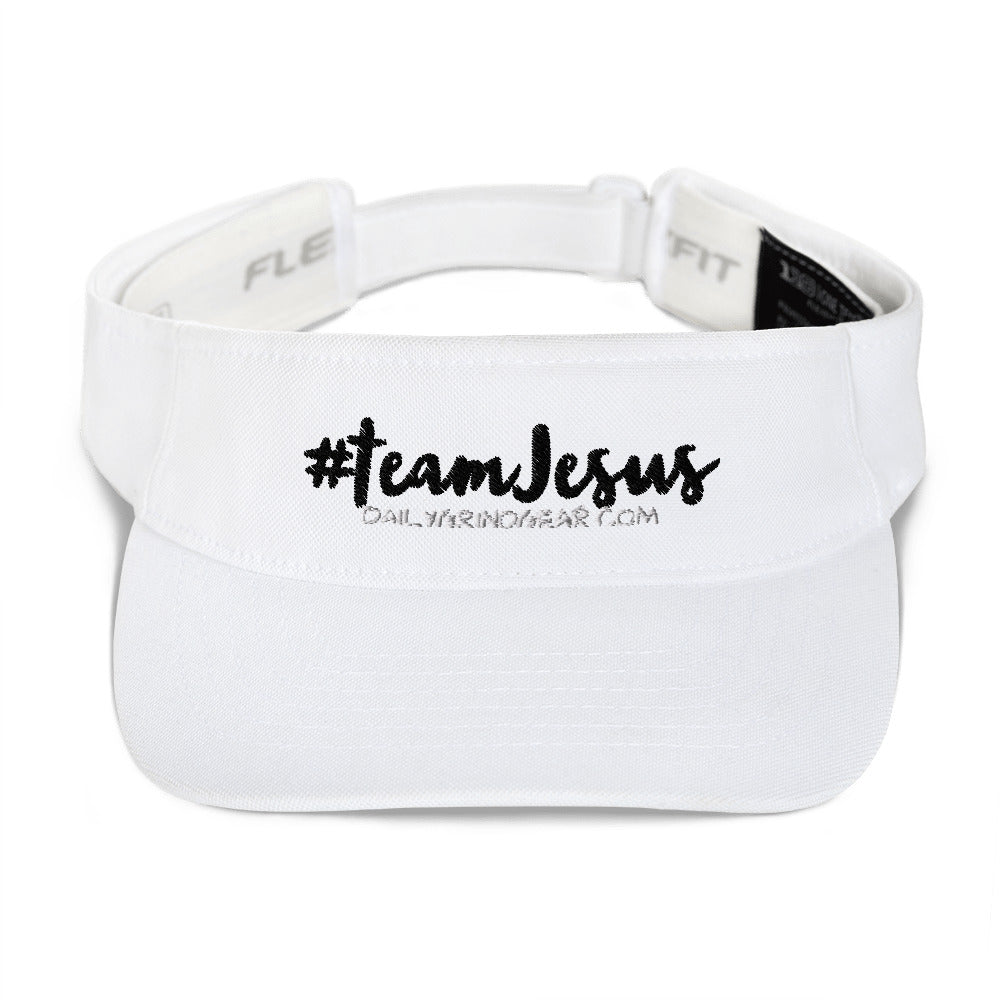 White #teamJesus Visor