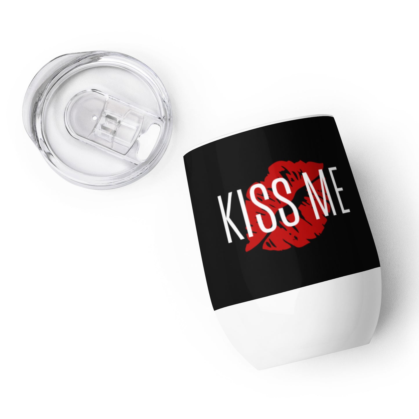 Kiss Me Wine Tumbler