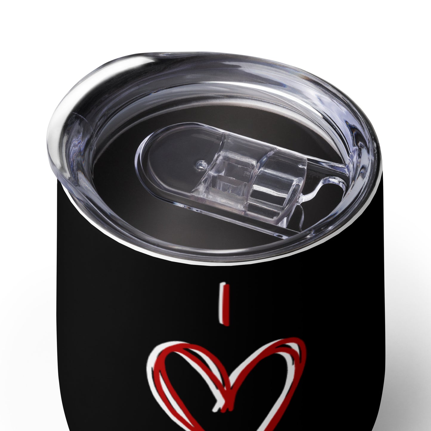 I Love You Scribble Wine Tumbler